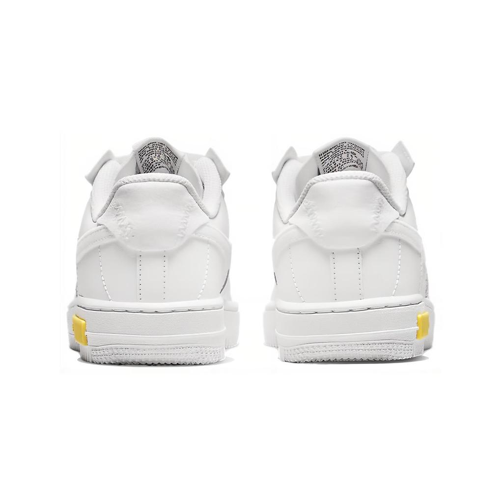 New Nike Air Force 1 Fontanka Low Top Skateboard Shoes White Yellow Children Aged 3 7 Years Old DO6146-100