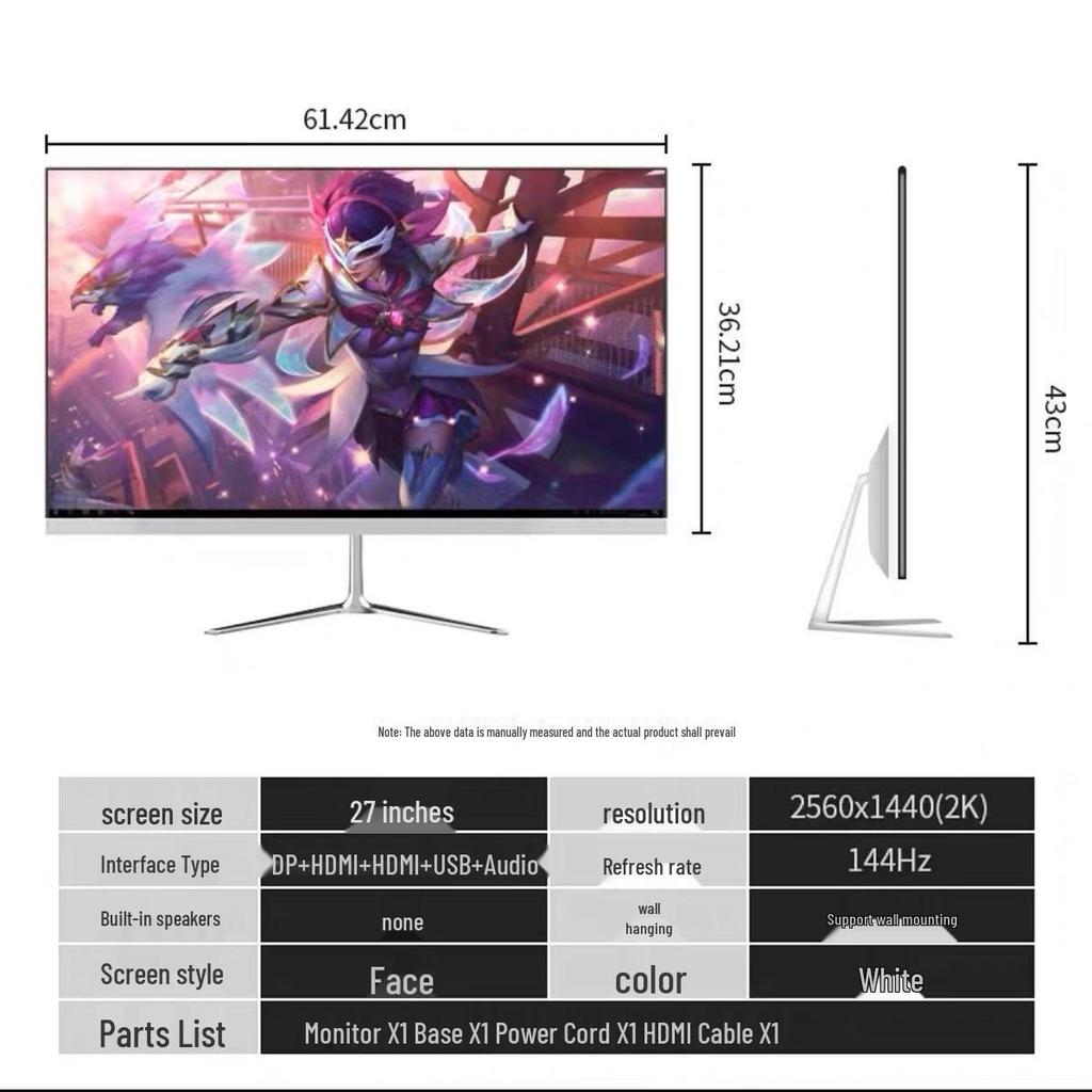 Surveillance Screen & TV: 24-inch 1K 144Hz, 27-inch Frameless, 32-inch Curved 2K 165Hz, 22-inch Monitor