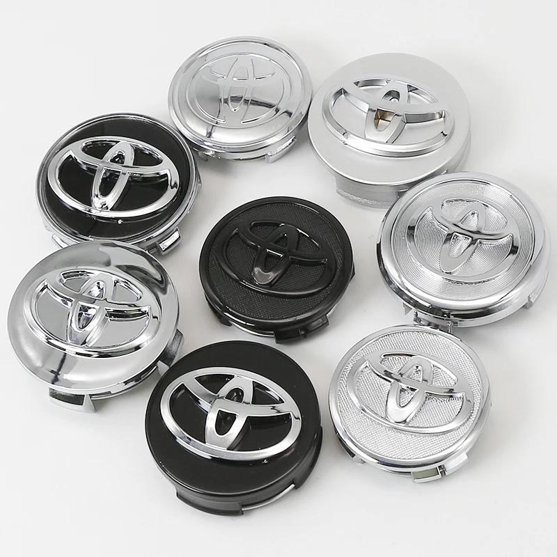 4Pcs 57mm 62mm ABS Car Wheel Center Hub Caps Hub cap Cover Badge Car Emblem For Toyota C-hr Prado Prius Avensis Rav4 Yaris Hilux