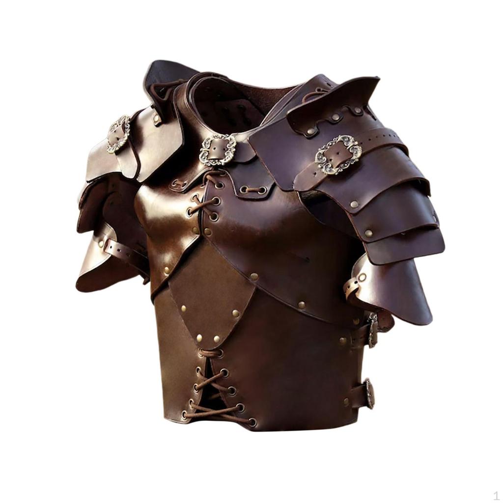 Medieval Shoulder Armor PU Cosplay Adjustable Knight Halloween Ancient Greek Vintage Vest