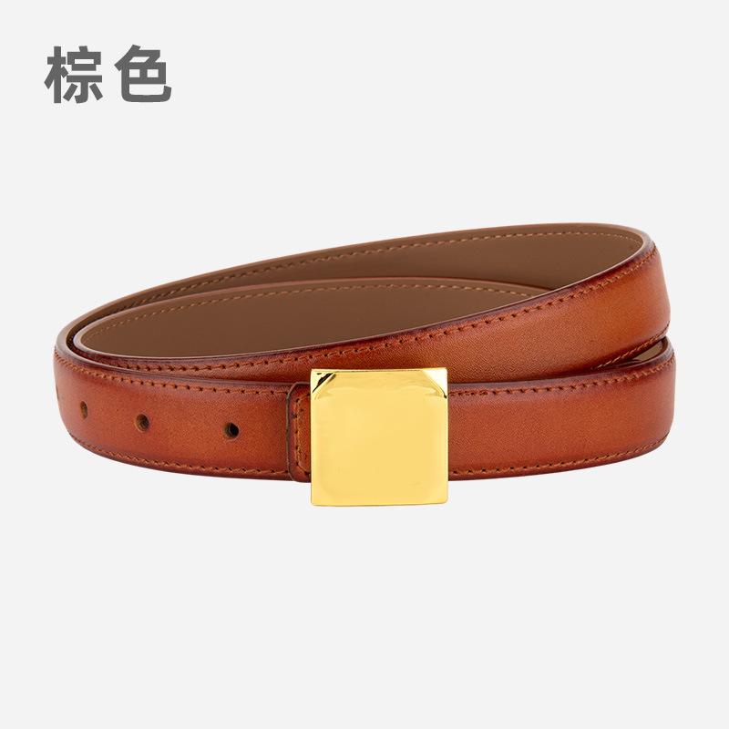 

omen s belt Women s leather belt enim light luxury fashion high sense belt Women s simple and versatile decoration 105 коричневий