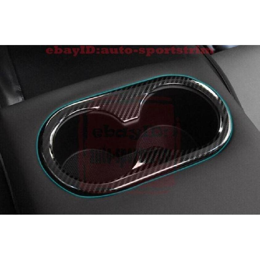 1PCS Steel Carbon fiber Rear Seat Drink Cup Holder Trim For Hyundai Sonata 20-23