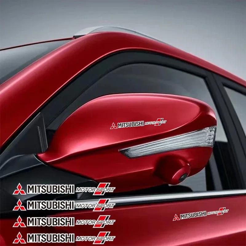 4 Pezzi Stile Logo Auto Impermeabili Fai da Te Adesivi per Carrozzeria Per Mitsubishi Eclipse Lancer Outlander Pajero ASX Colt I200 Delica Triton Ex