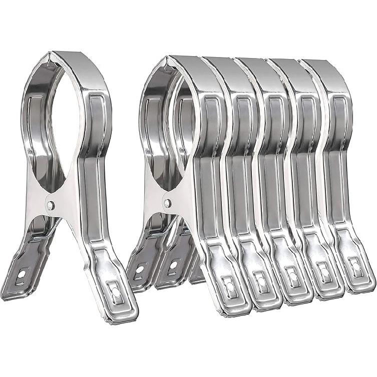 WEBI Pool Cover Clips Beach Towel Clips,12 Packs 5.5 Inch Beach Chair Clips,Above Ground Pool Cover Clamps for Chairs,Cruise,Boat,Blanket,Quilt