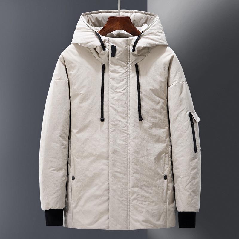 Winter Hooded Down Jacket Men's Short Warm Casual Couple Top Winter Coat