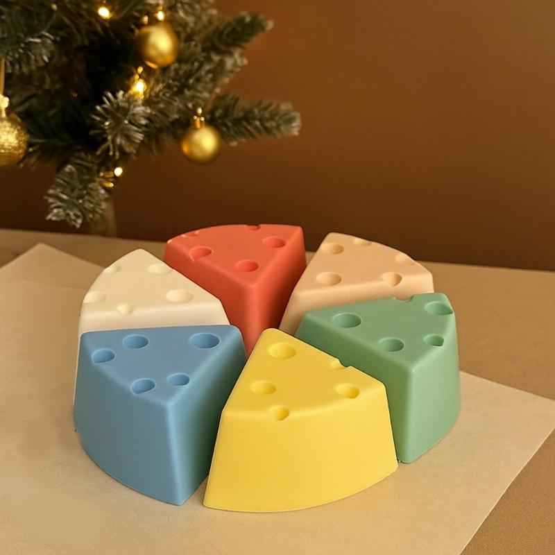 6 Cavity Triangles Cheese Silicone Mould for Craft Food Grade Heat Resistant Baking Tool Easy Release and Cleaning