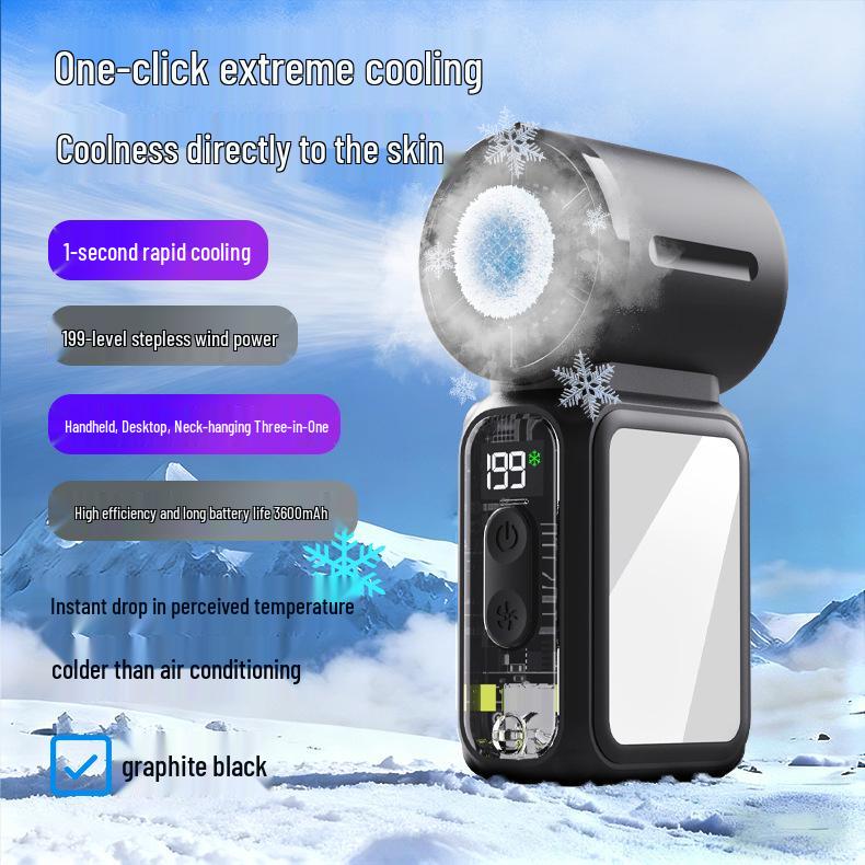 2026 Handheld USB Turbine Mini Fan - Powerful Ice Cooling 61*58*160 mm