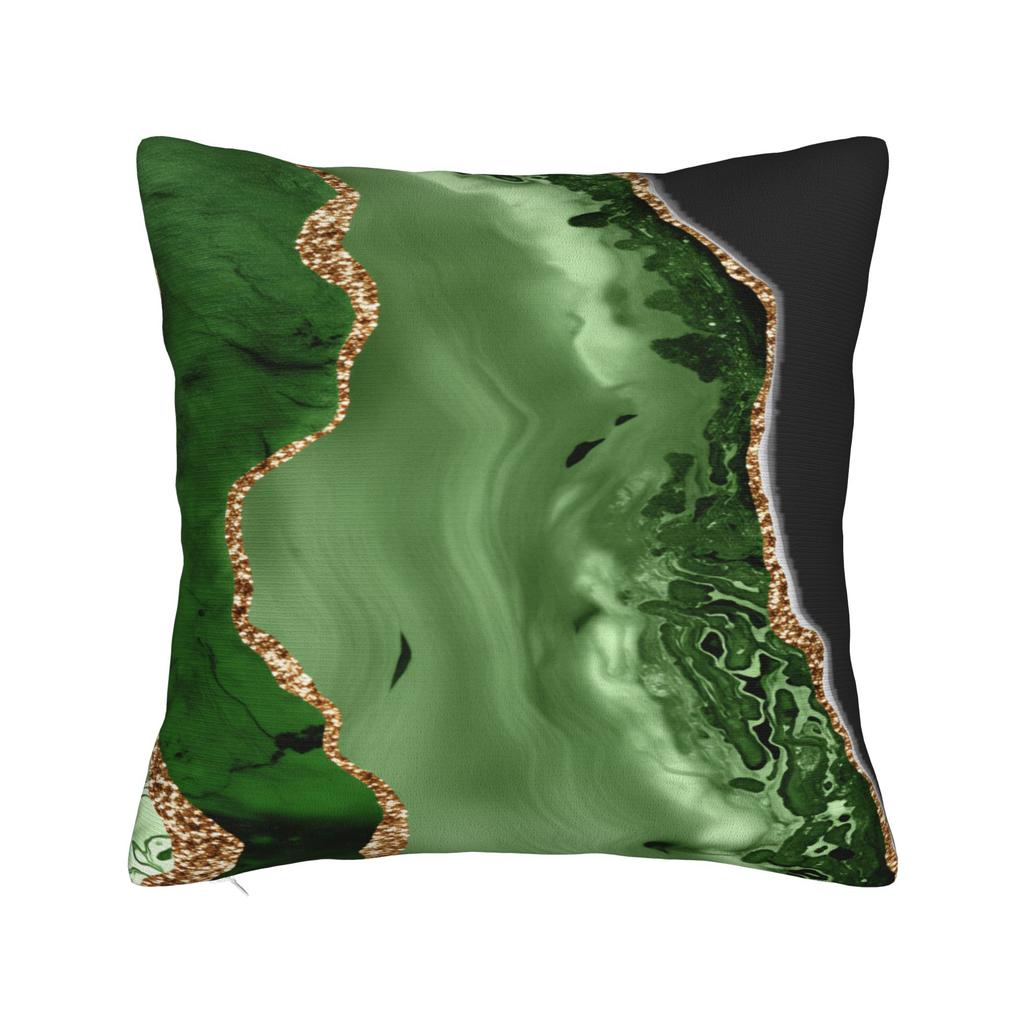 Green And Gold Line Pattern Pillow Case Print Pillow Cover For Sofa Home Decor Vintage Pillowcases