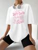 Dilly Dally Club Print Tshirts Women Summer Casual Loose Short Sleeve Tees Hipster Cute Aesthetic Astrology Tops