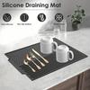 Draining Board Mat Dish Drying Pad Folding Heat Resistant Rectangle Eco-Friendly Drainer for Kitchen Pot Cup