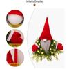 Christmas Wreath Artificial Greenery Home Decor Gnome Christmas Wreath With Lights For Indoor Window Fireplace Shelf Bedroom