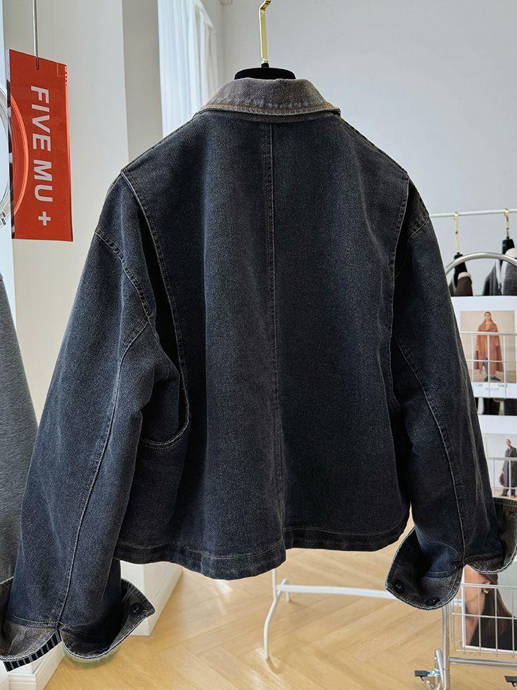 Korean Style Chic Shiny Casual Short Denim Women's Jacket - Trendy, Versatile Spring Fashion.
