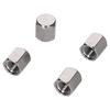 Amon Air Valve Caps, Brass (Tin-Cobalt Plated), 4-Pack, Replacement/Spare, Prevents Valve Core Contamination, 8825