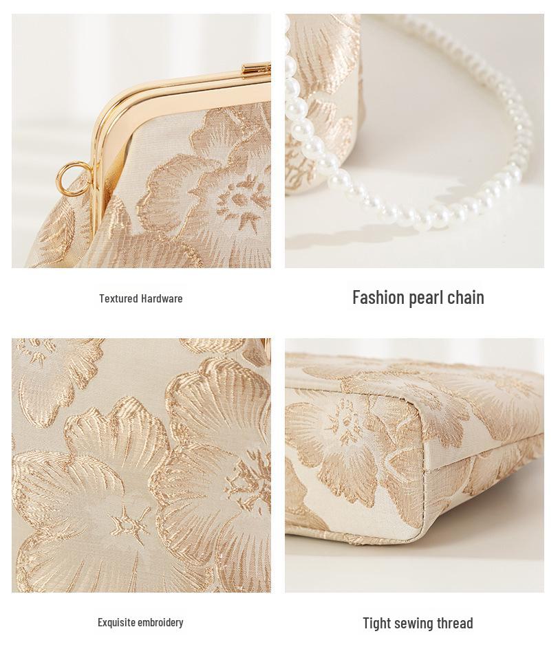 Elegant Pearl Chain Cheongsam Bag: Stylish Hanfu-Inspired Crossbody for Women