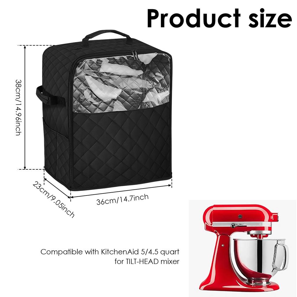Stand Mixer Dust Cover Kitchen Vertical Mixer Storage Bag with Clear Window Multipurpose Waterproof Kitchen Accessory Organizer