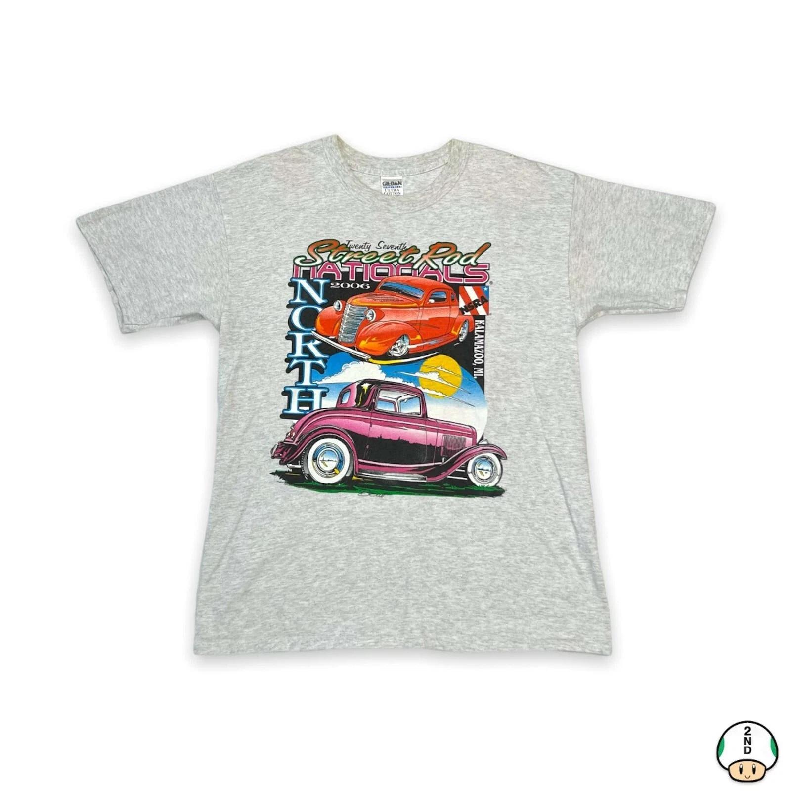 

Vintage 2006 NSRA Street Rod Nationals T Shirt Mens Large Gray Short Sleeve Tee 2XL