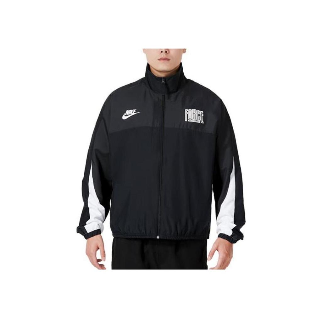 Nike Prodyšná ležérní bunda s potiskem loga Pánské svrchní oblečení Černá FB6981-010
