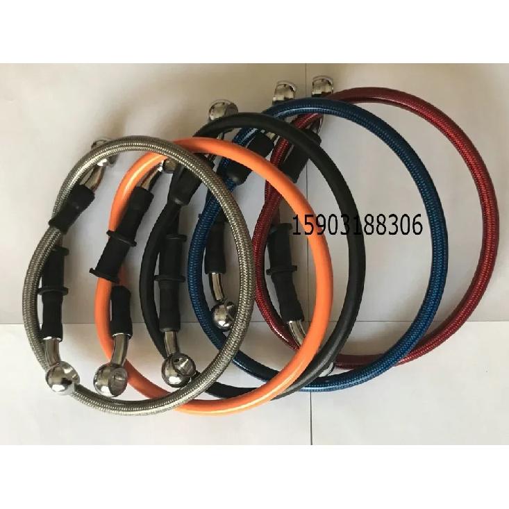 Universal 120CM Motorcycle Brake Oil Hose Line Stainless Steel Pipe Banjo Fittings 28 Degree Durable Motorcycle Maintenance Part
