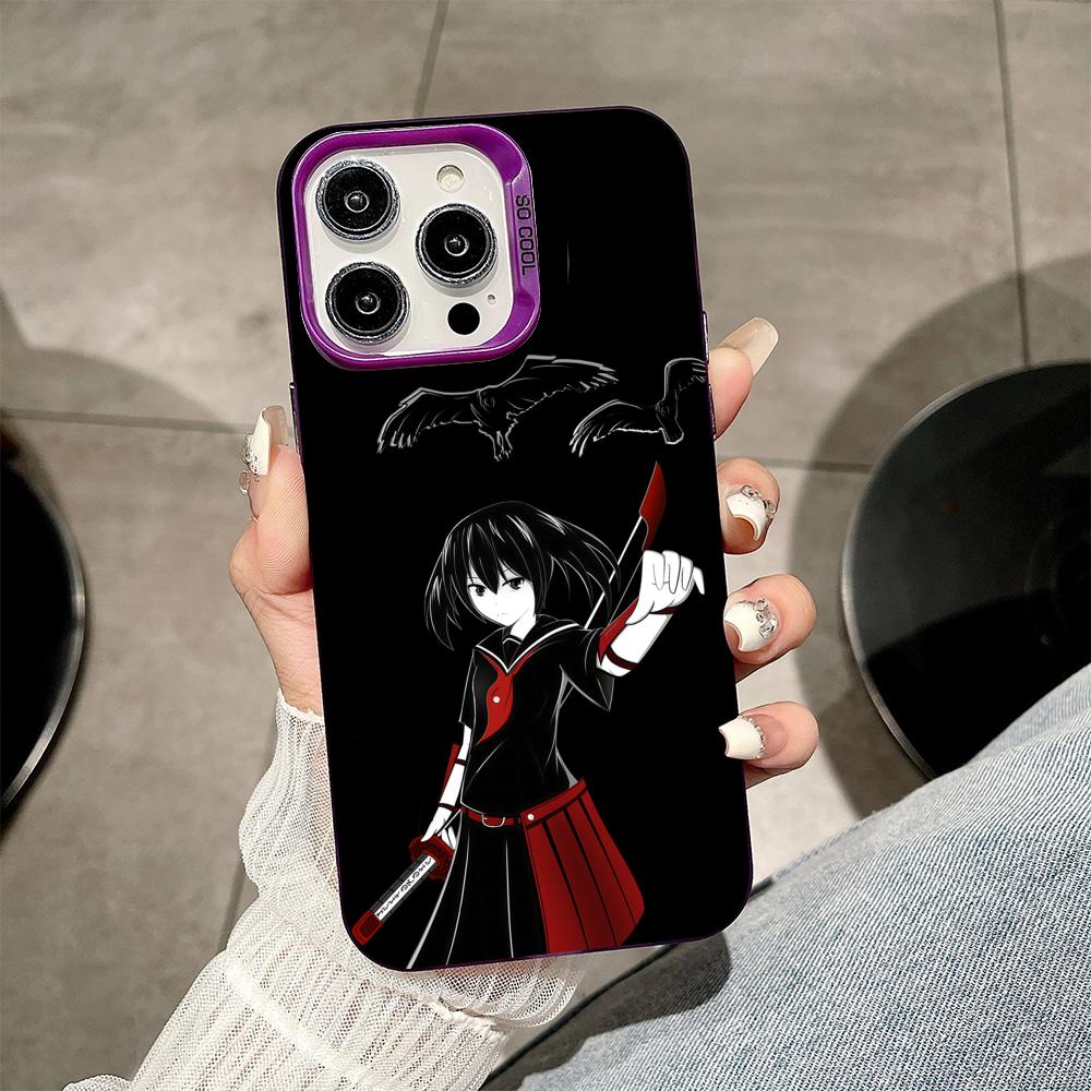 Akame Kurome Purple Translucent Mobile Phone Case for iPhone 17 16 15 14 13 12 11 X XR XS Air Pro Max Plus Colorful Cover