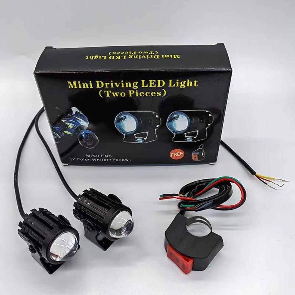 with Switch Motorcycle LED Headlight Universal Auxiliary Spotlight Lamp  Motorcycle Accessories