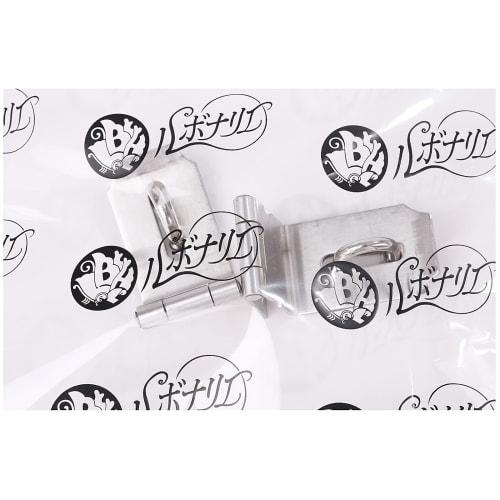 Rubonarie Stainless Steel 90 Degree Door Latch, Padlock Latch, Door Hardware, Hasp, Latch, Door Stop Hardware, Security, Set of 2 (Silver)