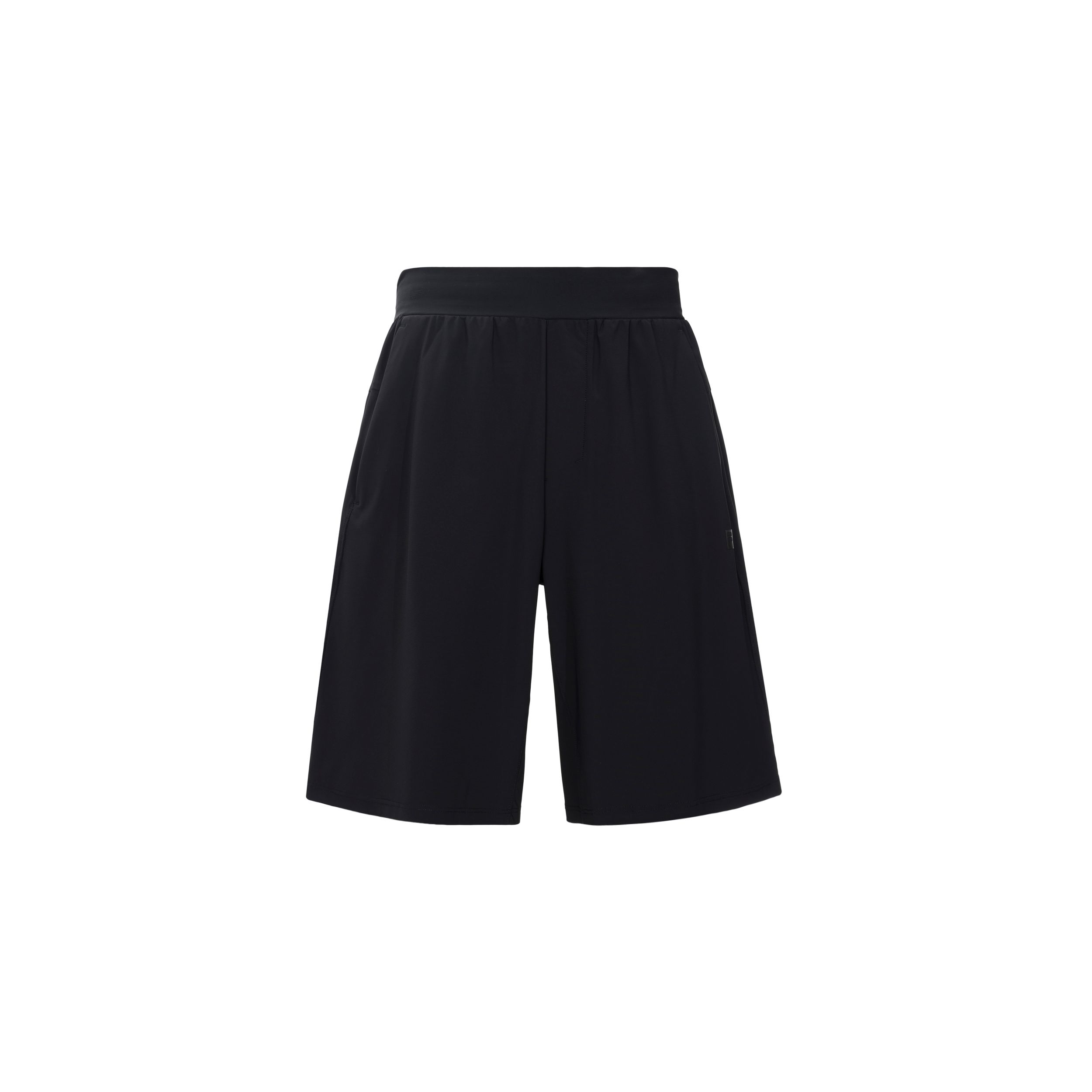 

FILA A.P. Series High Elastic Solid Color Knitted Casual Shorts Men shorts Black A11M331610A-BK L