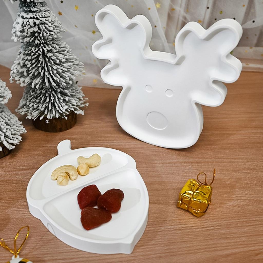 Fashionable Sturdy Silicone Resin Tray Mold Large Christmas Shape Craft Casting for Coasters Jewelry Storage Dishes