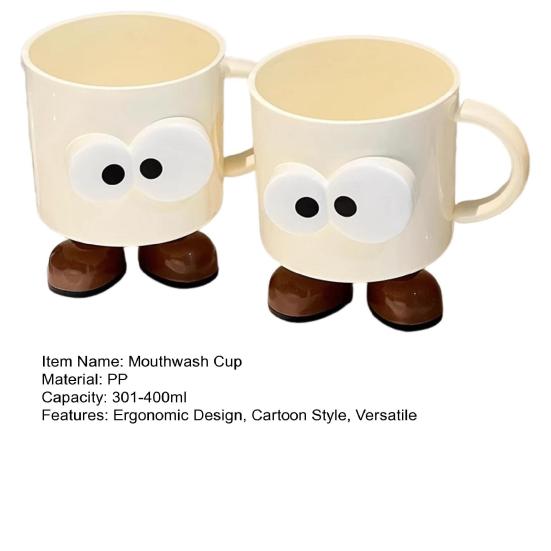 2Pcs Mouthwash Cups Cartoon Style Unbreakable Toothbrush Holders Kids Bathroom Cups Family Travel Water Mugs