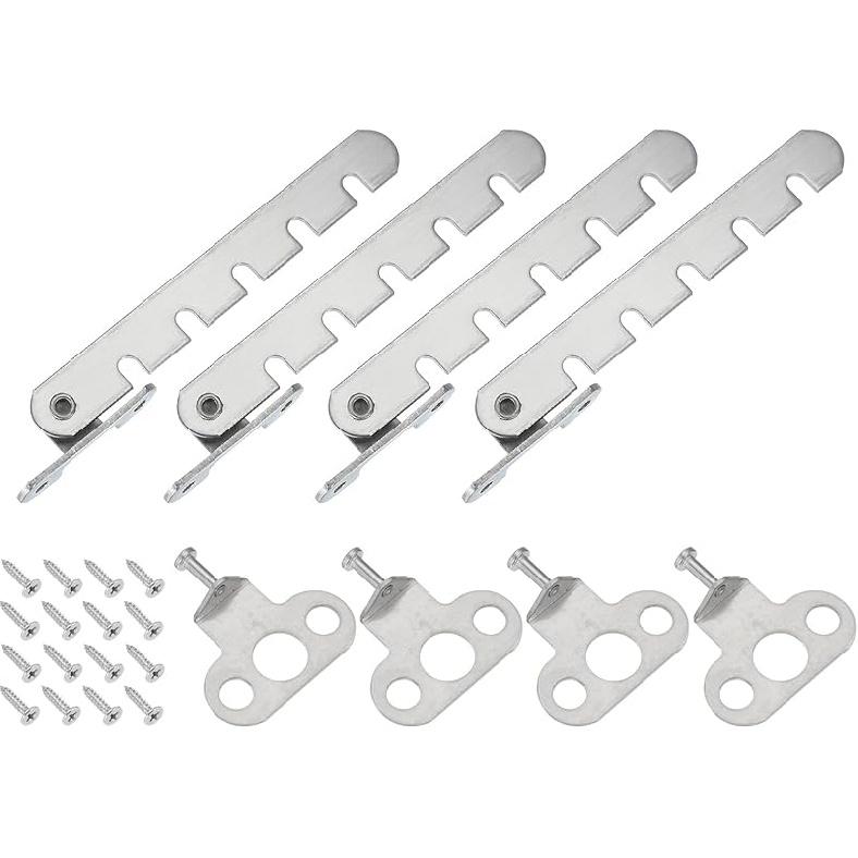 MECCANIXITY Window Restrictor Latch Window Safety Lock Stopper, Limit Stay Adjustable Casement Window Limiter with 5 Slots for Inward Opening Window, 1.69 Inch