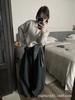 In Stock: High-Quality Korean Style Wool Balloon Pants - Solid Color, Loose, Slimming, Cropped, Long, Casual Wear.