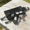 Mini Tactical Pouch Zippered EDC Utility Pouch with Carabiner Military Keychain Pouch Wallet for Belt Backpack Camping Hiking Hunting