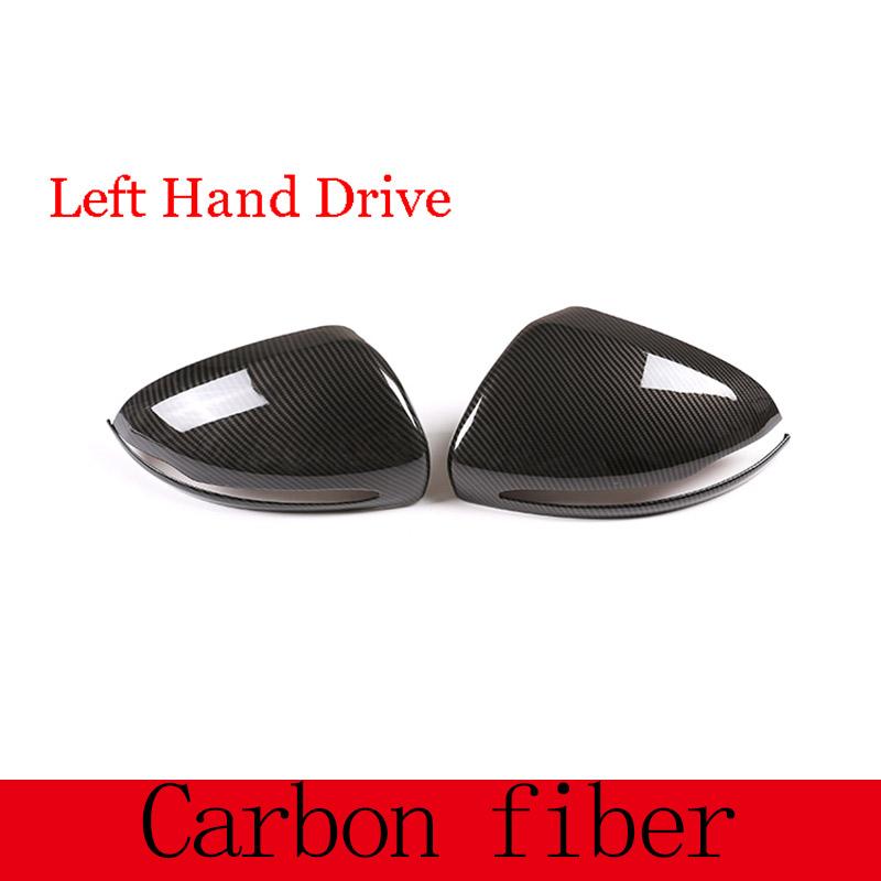 RHD LHD ABS Black For Mercedes Benz C W205 E W213 GLC-Class X253 S Class W222 Car Rearview Mirror Cap Cover Trim Car Accessories