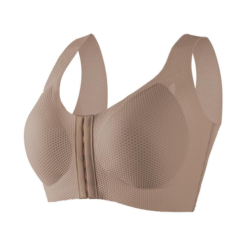 Front-opening Bra for Women Large-sized Beautiful Back Seamless Underwear for Women Gathering Bra Top Retractable Accessory Bra