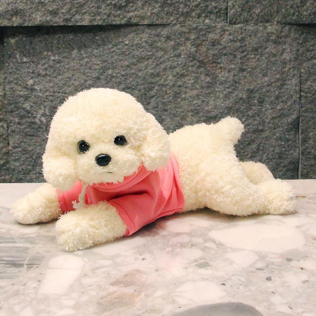 Realistic Toy Poodle Plush Perfect as a Birthday Toy Poodle Animal Body Animal Kindergarten Entry Soft and Cute for Children and Sleeping Style 35cm