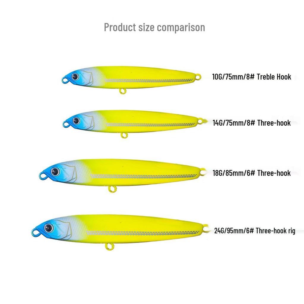 14g Slow Sinking Poison Pencil Lure: Vibrating Fish Bait for Freshwater & Sea Fishing