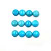 Natural Sleeping Beauty Turquoise Round Cabochon Loose Gemstone Lot 3 Pcs 9 MM 6 CT For Jewelry Making