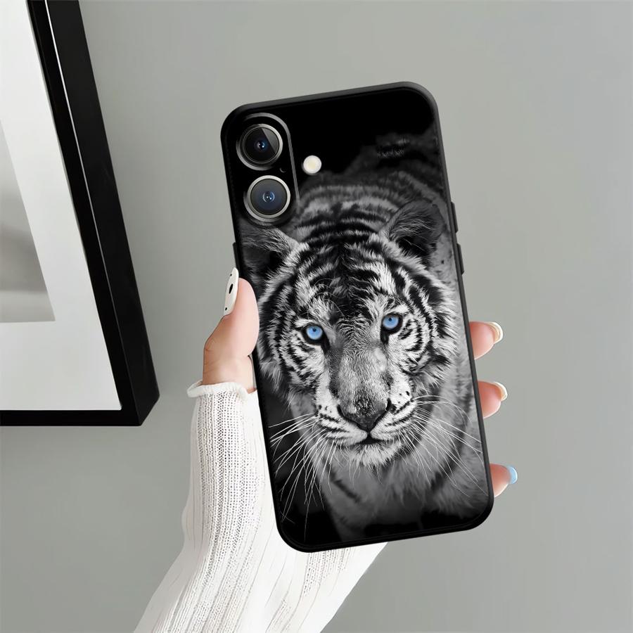 Cool Animal Tiger Lion Funda Phone Cover Phone Case for Apple iPhone 11 17 Pro Max Air 13 15 Pro 7 8 16 14 12 XR XS MAX