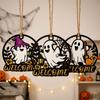 Hollow Out Halloween Ghost Door Hanger Cartoon Halloween Front Door Decor  Holiday Party