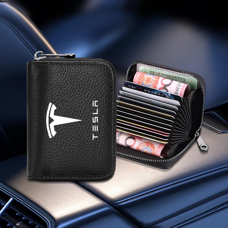Teri Avtomobil Haydovchilik Guvohnomasi ID Karta Bank Karta Hamyoni Avtomobil Stylingi Tesla Model 3 Model X S 2016-2023 uchun Model Y Dekallari TM3 TMX
