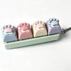 Colorful Design Cat Claws Keychain Silicone Soft Keycap Keychain Squishy Cat Paw Keychain  Keyring