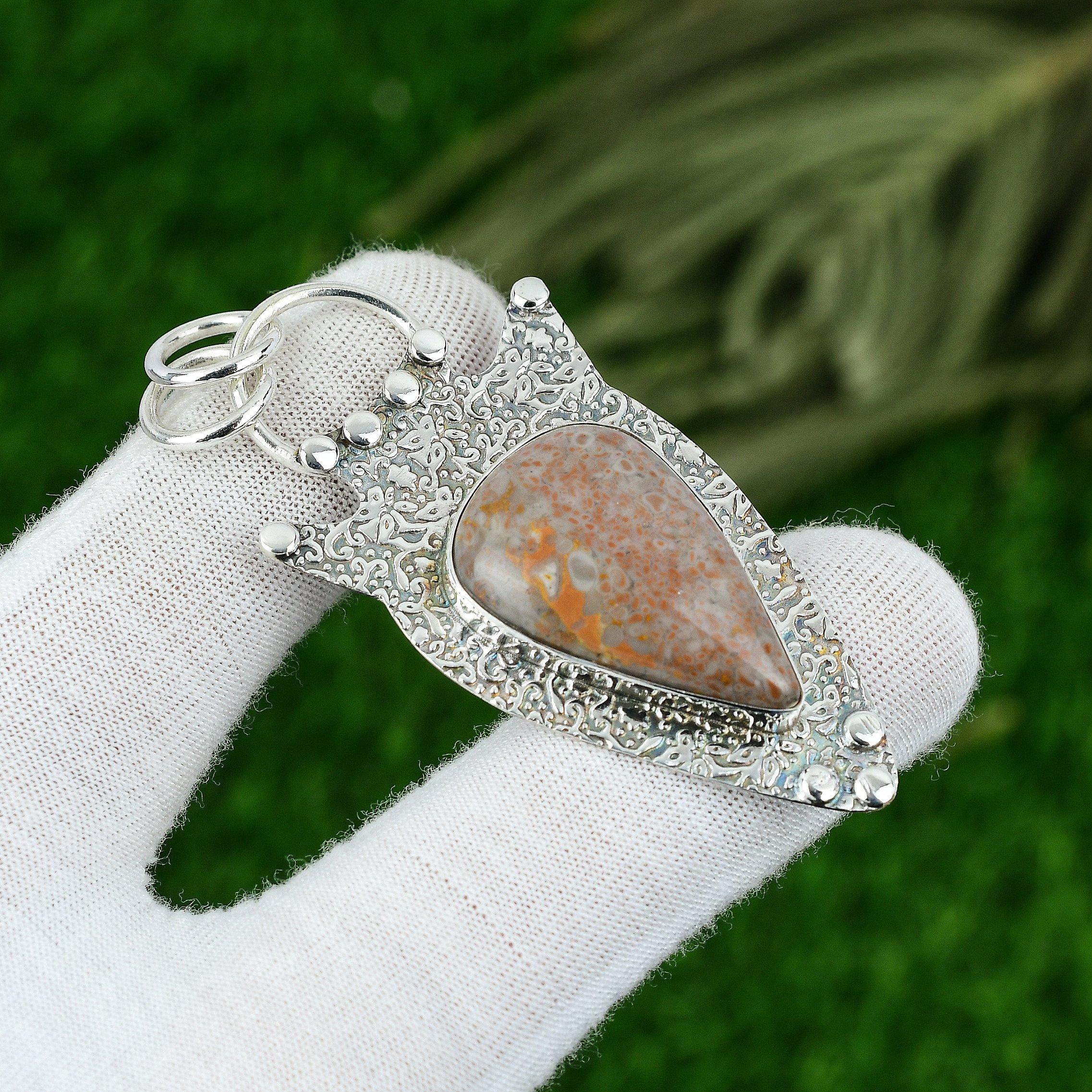 

Gift For Women Pendant 925 Sterling Silver Natural Sunflower Blsiter Gemstone