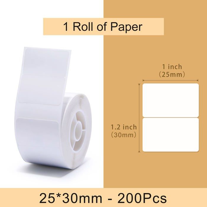 Niimbot - D101-0105 - D101 Standard Laminated Replacement Label Tape for Desktop Label Maker (25 X 15)