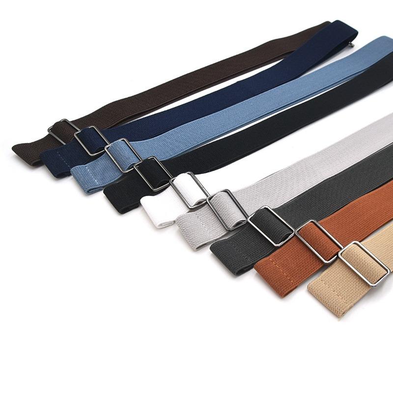 Cinturón de Moda para Mujer Hebilla Invisible Cómodo Cinturón Elástico para Mujeres Hombres Cinturón Ajustable para Jeans Lujo