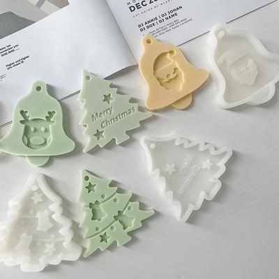 Weihnachtsbaum Silikonform für Aromatherapie Wachs Schneeflocke Elch DIY Aroma Gips Silikonform für Weihnachtsanhänger