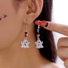 Funny Cute Acrylic Pumpkin Crystal Earrings for Women Girls Gothic Polymer Clay Ghost Drop Earring Halloween Theme Party Jewelry