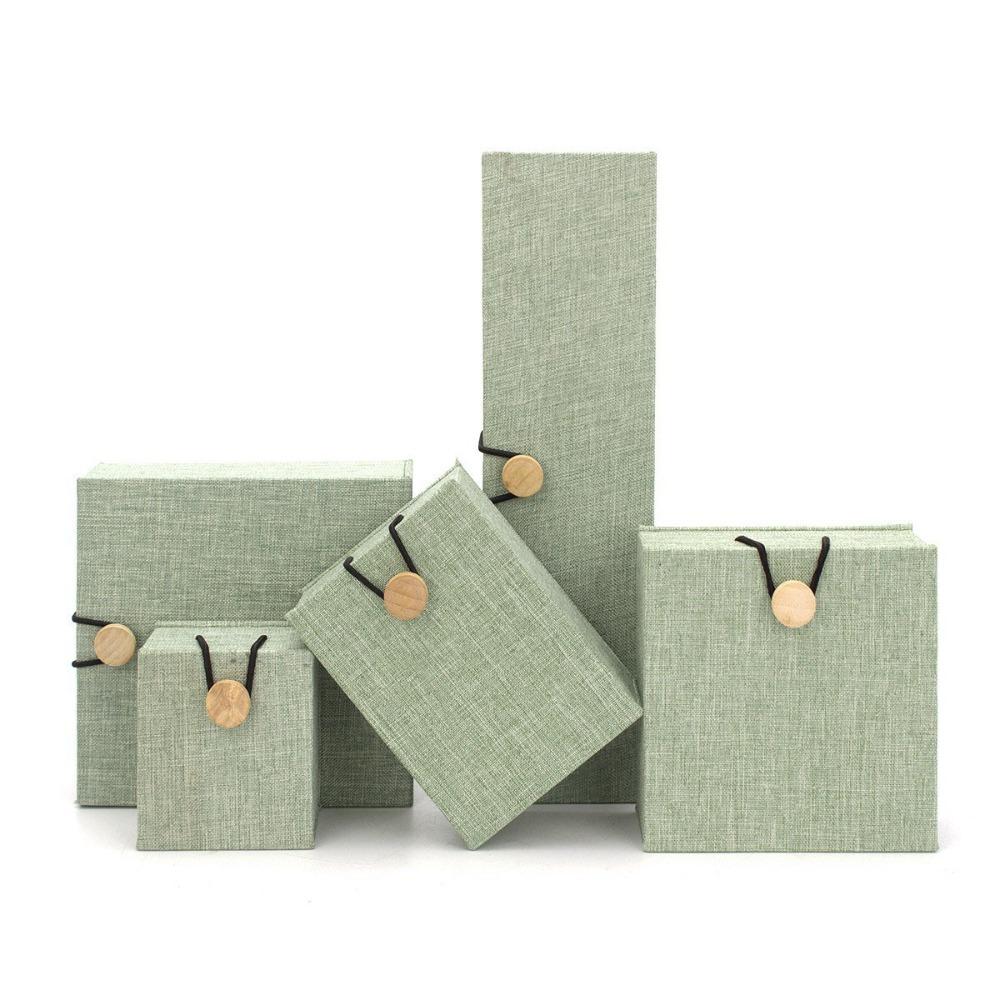 

Fleece Lining Pendant Bracelet Box Mini Storage Box for Wife Mom Daughter and Friend ring box зелений