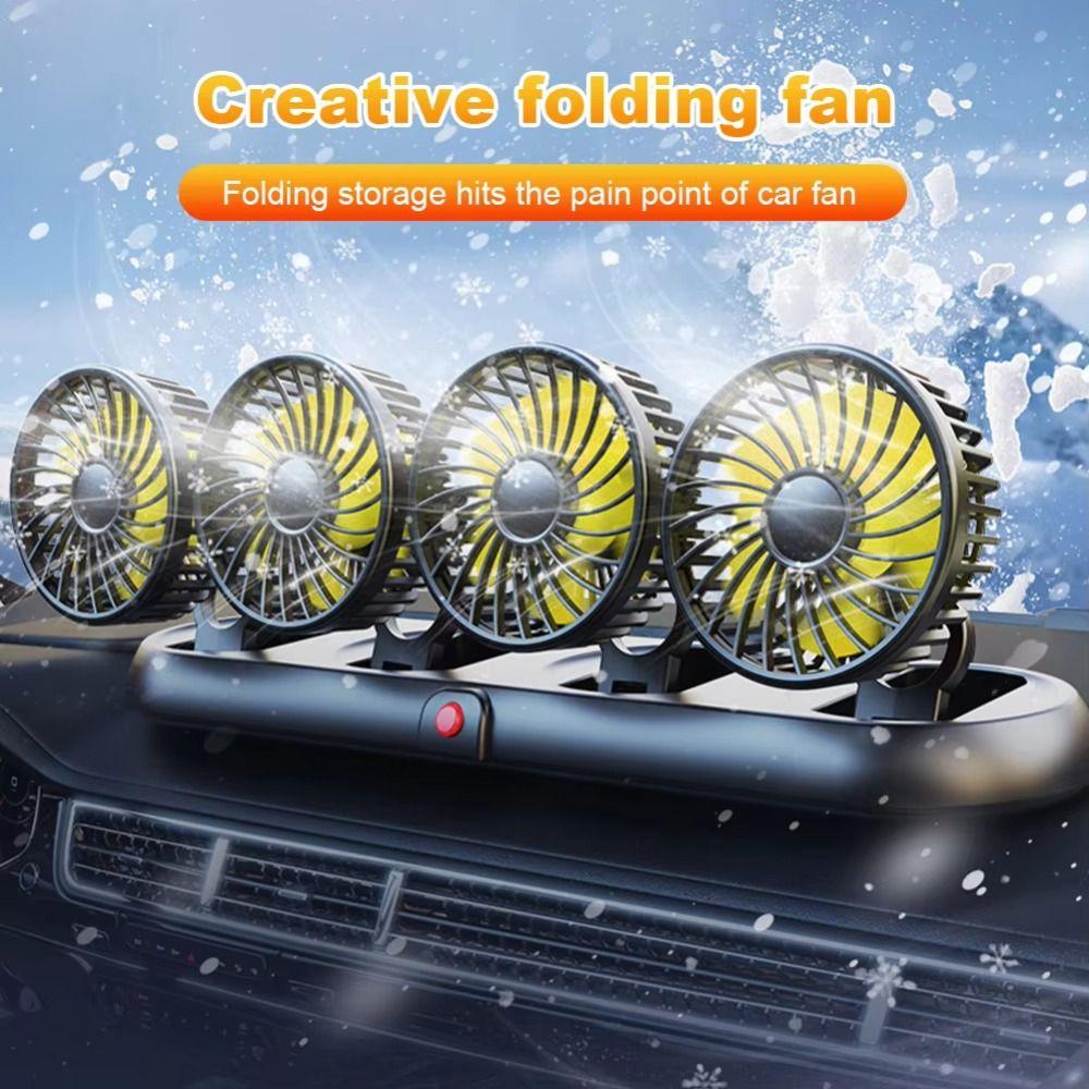 360 Degree Adjustable Portable Car Fan Automotive Electric Fan  Car Interior Accessories