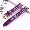 Red Bamboo Joint Pattern Genuine Leather Watch Strap, Unisex