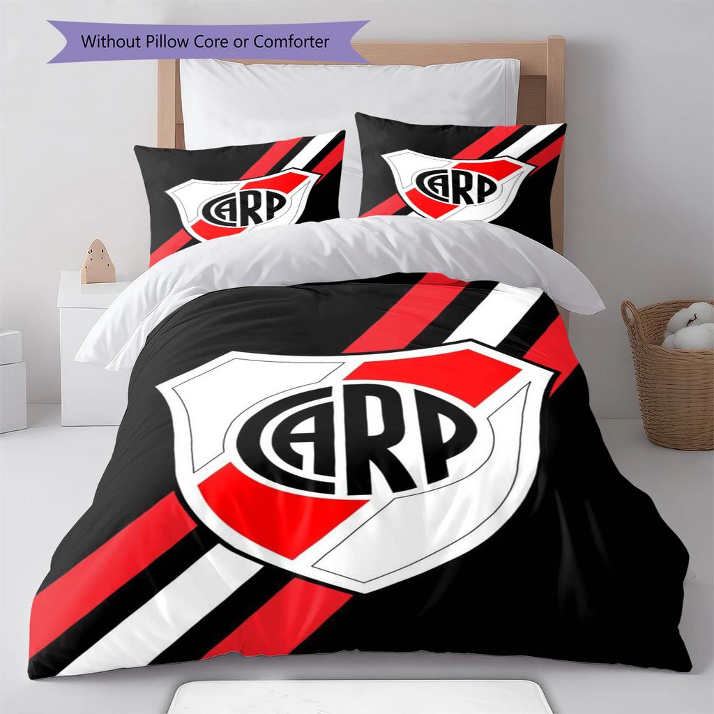 River Plate Pattern Bedding Set Quilt Cover Pillowcase Home Decor Gift (1 * Duvet Cover + 2 * Pillowcase, Without Core)