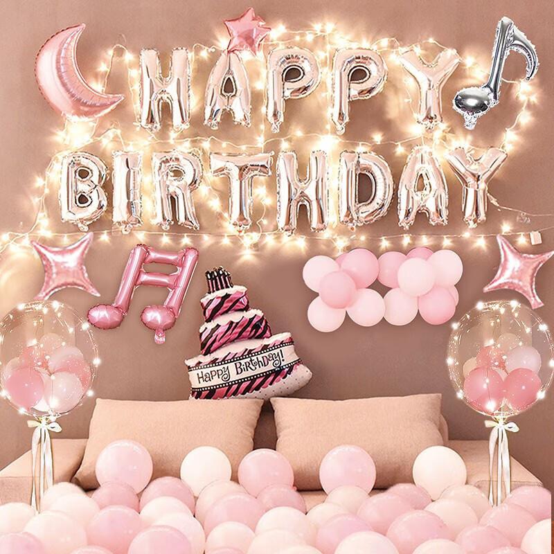 Xinxin Jingyi Birthday Decoration Set Boys Girls Balloon Package Children's Birthday Surprise Party Backdrop Wall